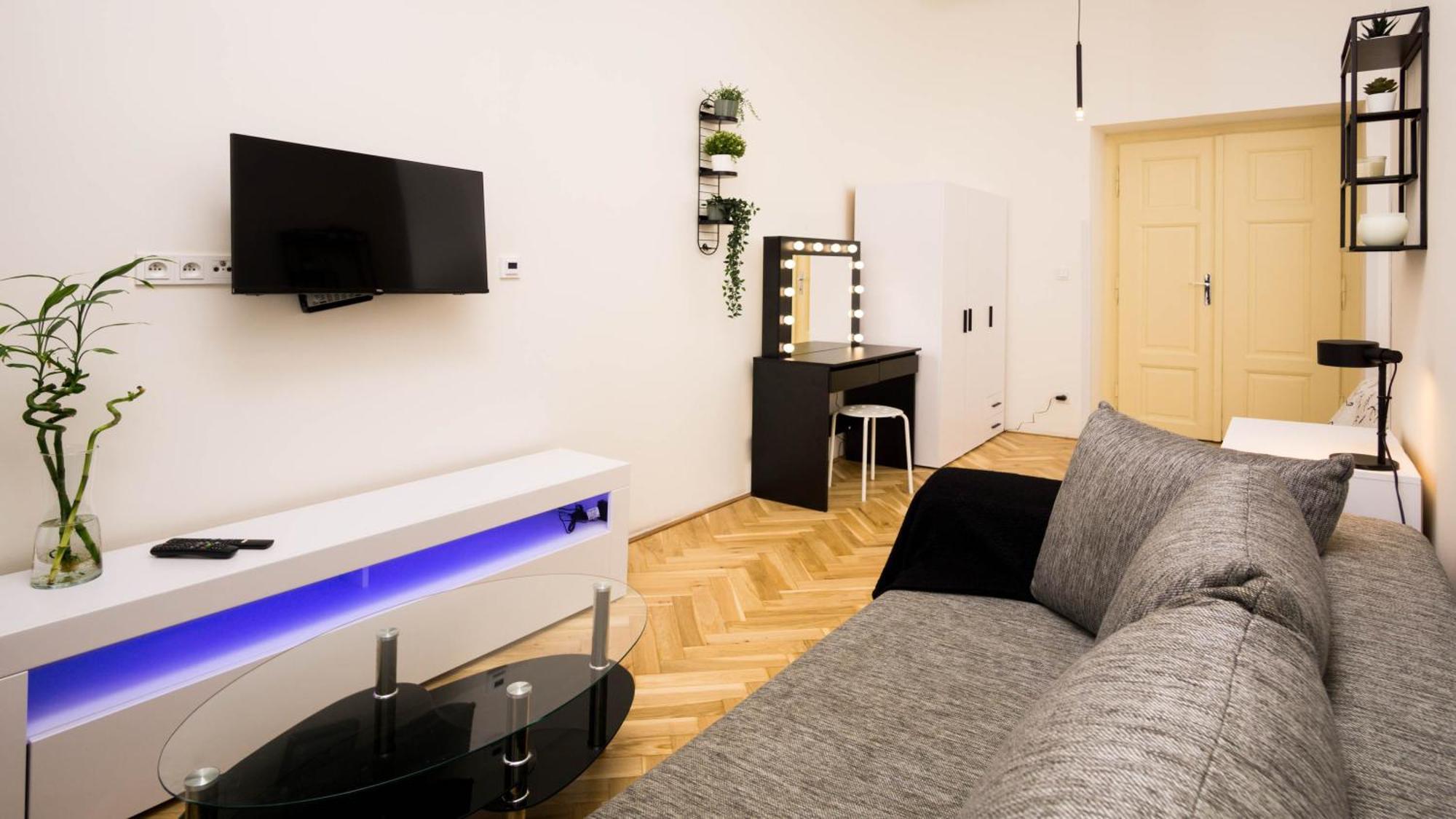 Black & White Apartment Prague By Wenceslas Square And Muzeum Bagian luar foto