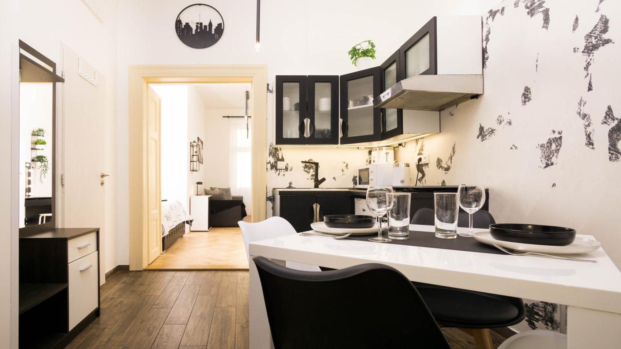 Black & White Apartment Prague By Wenceslas Square And Muzeum Ruang foto